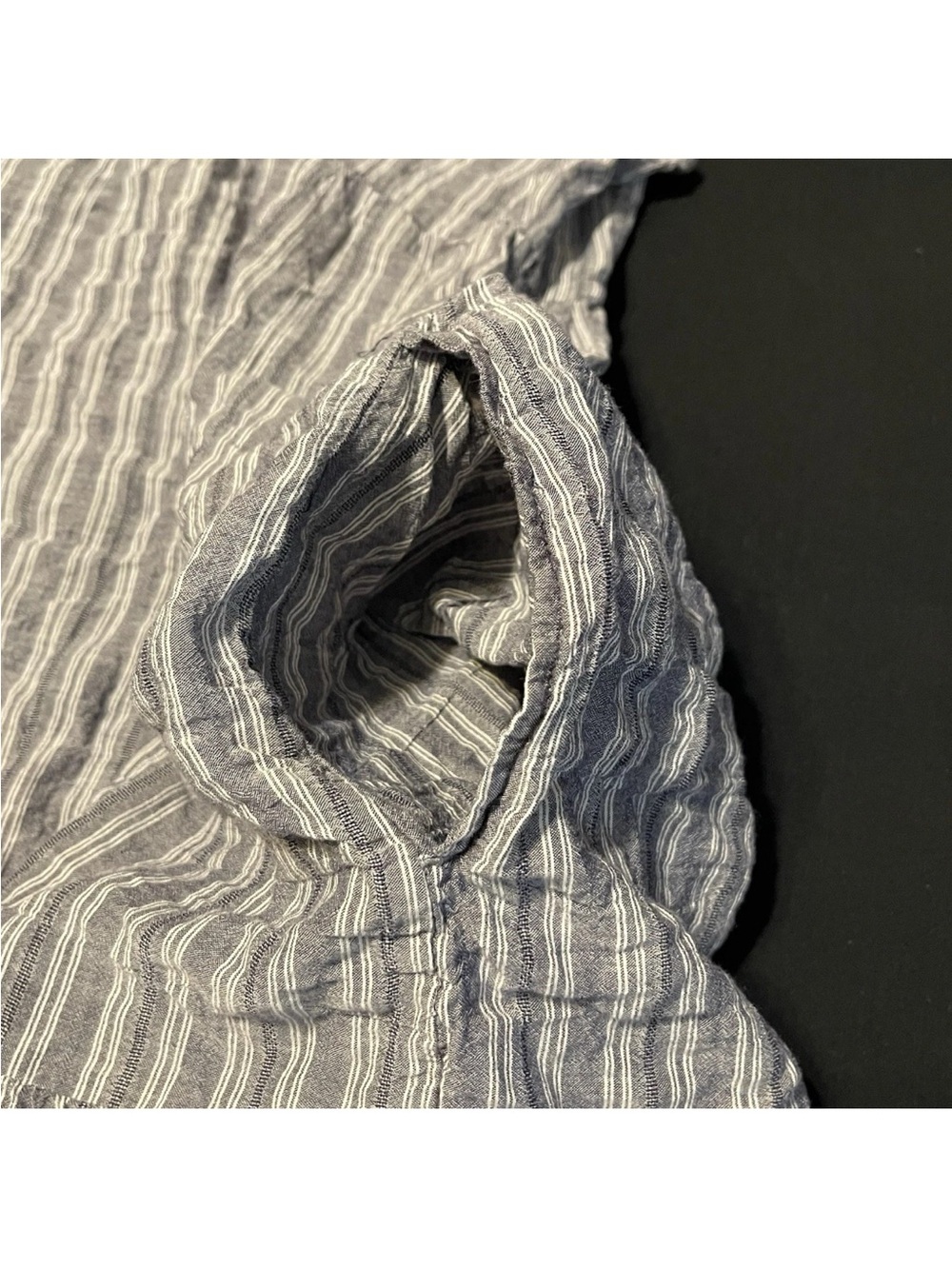 DYLAN Blue & White Striped Midi Dress Size M Cotton Tiered 100% Cotton - Picture 8 of 8